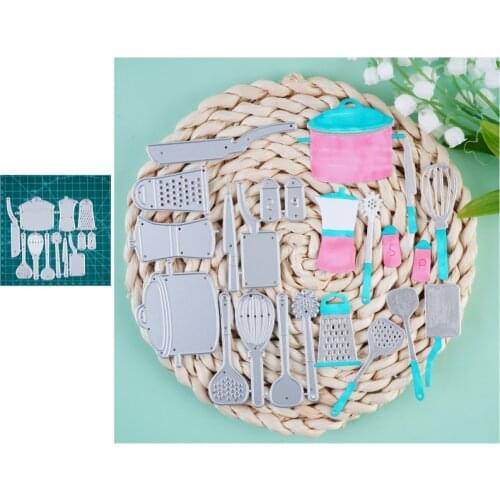 Kitchenware Kitchen Utensils Metal Cutting Dies Stencils For DIY Scrapbooking/photo Album Stamps Decorative Embossing DIY Paper