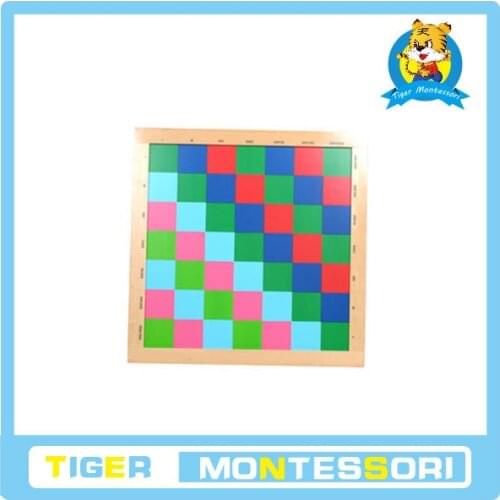 Montessori mathematics Square Checker Board toy