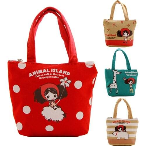 Lovely Girls Coin Purse Mini Canvas Money Bag Pouch With Handle For Women Lady Sweet Cute Small Bags Coins Wallets Organizer
