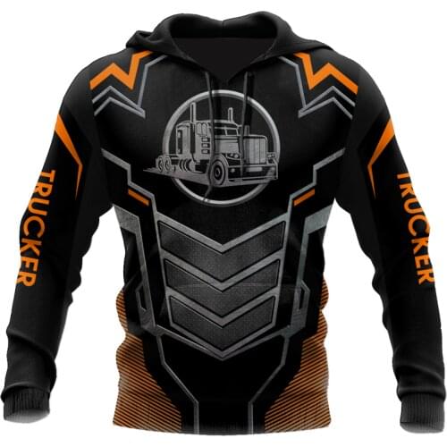 Fashionable Beautiful Trucker Armor Sweatshirt 3D print Unisex casual Zip Hoodie casual Street hip hop Hoodie