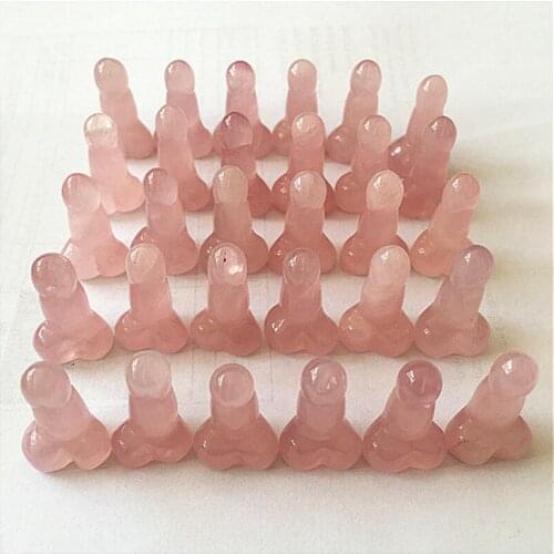 Natural Crystal Hand Carved Quartz Penis Mens Crystal Healing Stone Home Decoration
