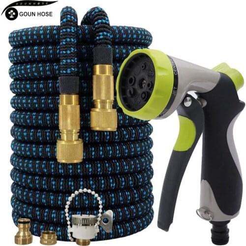 New Telescopic Garden Hose | 16ft-125ft Flexible Car Wash Magic Hose High Pressure Watering Hose Multifunctional Spray Gun