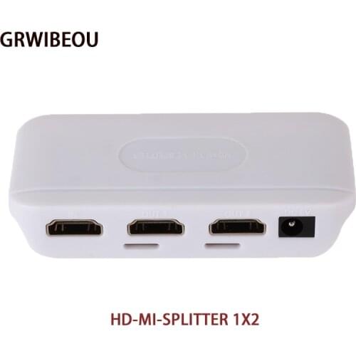 Grwibeou Full HD 1080p Hdmi-Splitter Switch Switcher 1X2 Split Amplifier Dual Display For DVD For PS3 HDTV 1 in 2 Out