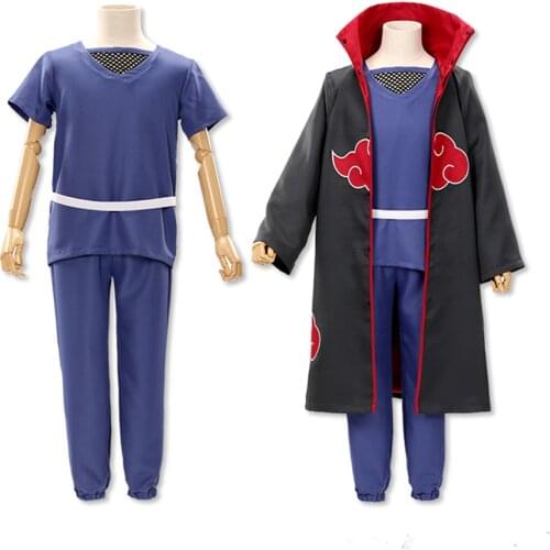 Brdwn Akatsuki Unisex Itachi Hidan Pein Sasori Deidara China Official Authorization Red Cloud Cosplay Cloak Suit