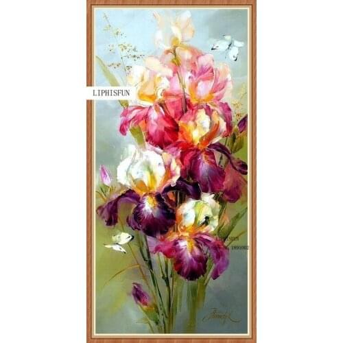 Full Embroidery Cross Russia Flower Diy Diamond Paintings Full Picture Pattern Cross Stitch Rhinestone
