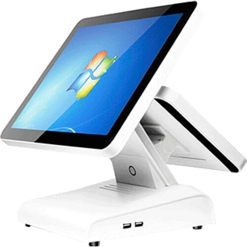 POS1619D Dual Screen LCD Restaurant Touch POS System Terminal All In One Pos Machine