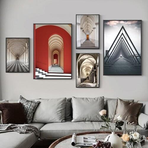 Nordic Minimalist Rome Architecture Posters and Prints Building Wall Art Canvas Paintings Pictures for Living Room Home Decor