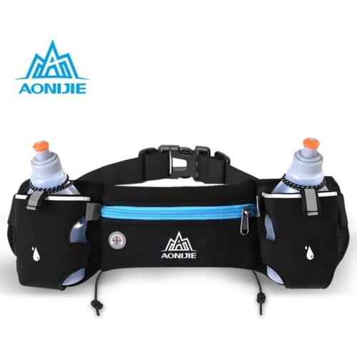AONIJIE Running Waist Pack Outdoor Sports Hiking Racing Gym Fitness Lightweight Reflective Hydration Belt Water Bottle Hip Bag