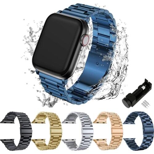 38/40/42/44mm Stainless Steel Watch Band For Apple Watch Women Men Replacement Watch Strap For iWatch Series SE/6/5/4/3/2/1