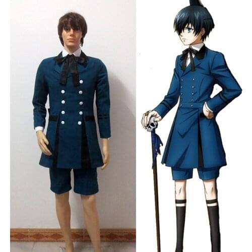 Black Butler kuroshitsuji Ciel Phantomhive Cosplay Costume emboitement Sebasti Kuroshitsuji Aristocrat Cosplay Costume