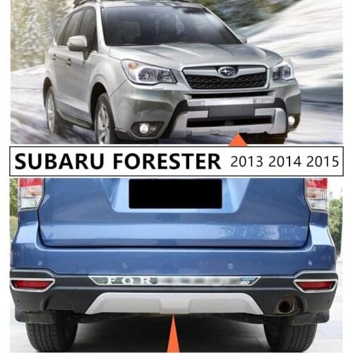 For SUBARU FORESTER 2013 2014 2015 Front & Rear Bumper Guard Plate Protector Anti-impact High Quality ABS Auto Accessories