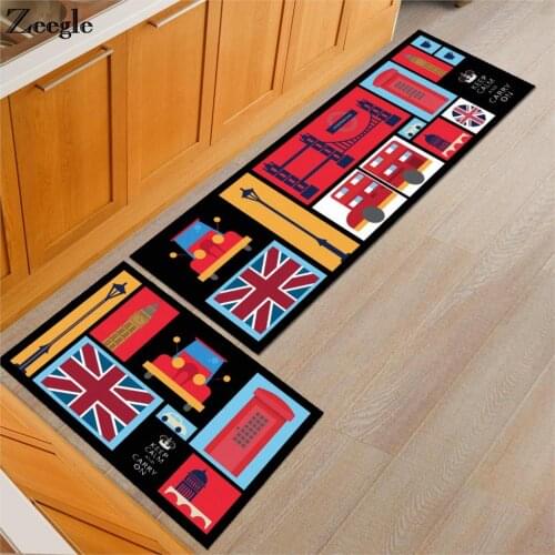 Zeegle Non-slip Kitchen Mat Home Doormat Soft Living Room Carpet Absorbent Mats Bedroom Bedside Rugs Table Chair Floor Mats
