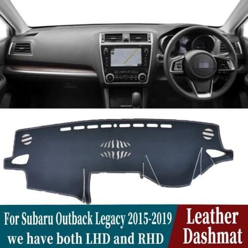 PU Leather Dashmat Dashboard Cover Pad Dash Mat Carpet Car-Styling accessories For Subaru Outback Legacy 2015 2018 2019 2017