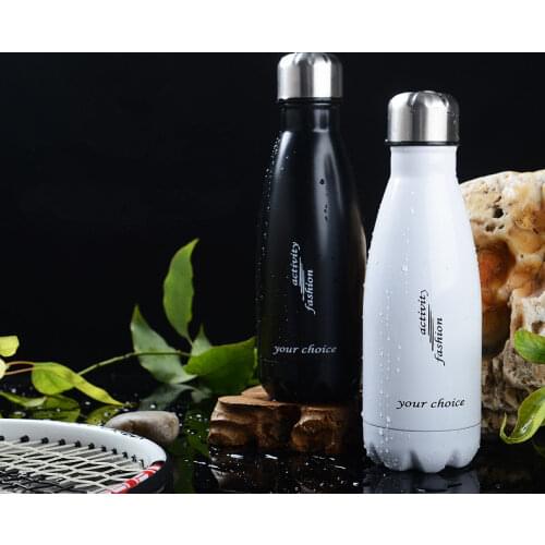 1PC Insulated Double Wall Water Bottle Flask Thermos Stainless Steel Coffee Mugs Vacuum Flask Thermoses Bowling NY 009