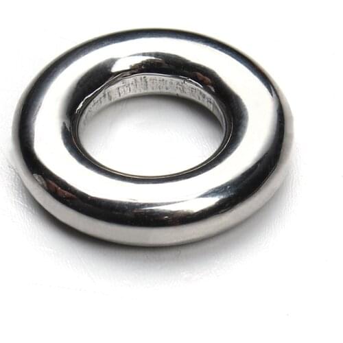 10pcs/lot Wholesale Round Silver Stainless Steel Spacer Beads with Big Hole (Inner Size 7.5mm) for DIY Jewelry Making F2267