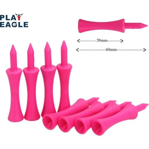 100 Pcs/set Pink Color Plastic Golf Tees 60mm Protable Lightweight Tees Golf Training Aids Golf Accessories Tool For Golf Sports