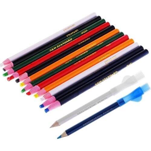 14Pcs Peel Off Wax Pencil For Metal Glass Fabric Sewing Tailor Chalk Pencil