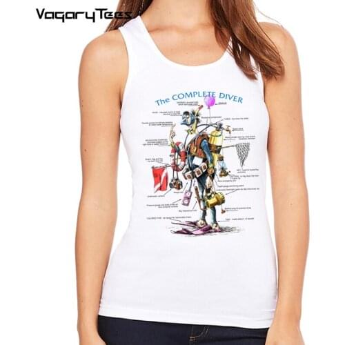 2021 Original Basic Design Vintage Love Scuba Dive Tank top Women The complete diver Tops Fashion Boyfriend Gift Tee Vest