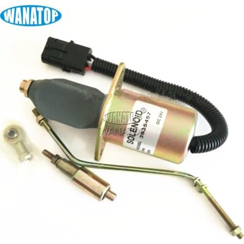 24V Shutoff Solenoid Valve Shutdown Solenoid 3935457 3935459 SA-4762-24 SA-4763-24 For Cummins 5.9L 8.3L