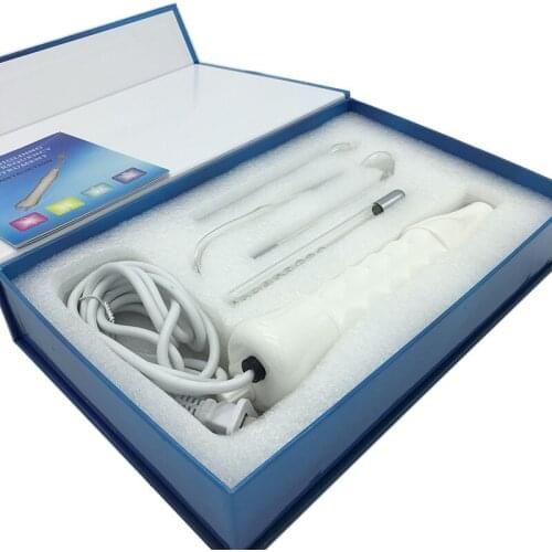 Electrotherapy Glass Tube Electrode Wand Beauty Device 4 In 1 High Frequency Spot Acne Remover Facial Skin Care Spa