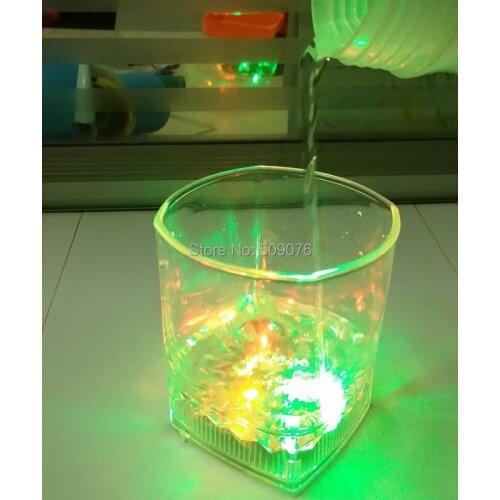 Free shipping led skull cup Inductive LED Wine Whisky Cup Flash Light Beer Shot Drink Glass Bar Party Club