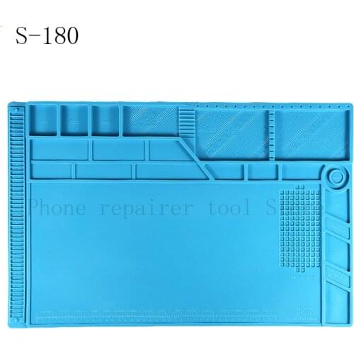 Big size S-180 55*35 CM BGA Heat Insulation Silicone Soldering Pad Repair Maintenance Platform Desk Mat with Magnetic Section