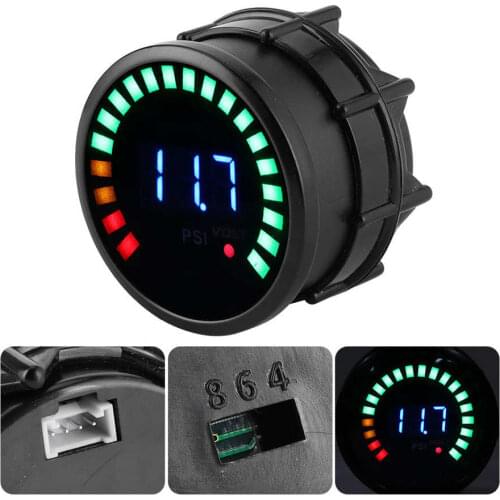 2in Digital Oil Pressure Gauge Meter 0-120 PSI LED Display High Accuracy for 12V Gasoline Vehicle