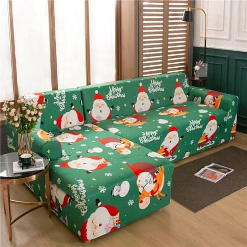Color Universal Sofa Slipcover Elastic Sofa Covers Living Room Funda Sofa Couch Cover Christmas Santa Decor 1-4-seater Sofas