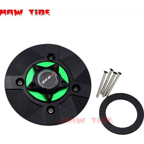 For KAWASAKI ZX-6R NINJA ZX 6R 2019-2020 Logo 8 Colors CNC Aluminum Keyless Motorcycle Accessories Fuel Gas Tank Cap Cover