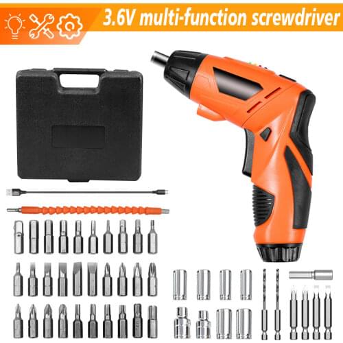 4.2V Electric Screwdriver Usb Rechargeable Lithium Battery Cordless Screw Driver Mini Electrical Drill Home DIY Power Tools LED