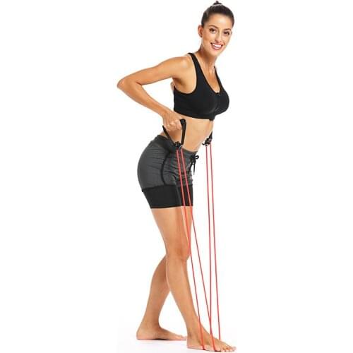 Exercise Resistance Bands Workout Exercise Bands,2 tubes Yoga Tension Rope with Comfort Handles, Elastic Pull Rope Yoga Strap