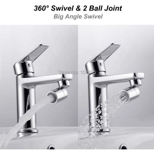 Chrome Finishing ABS Core With Brass Male and Female Thread 360 Degree Swivel Faucet Aerator