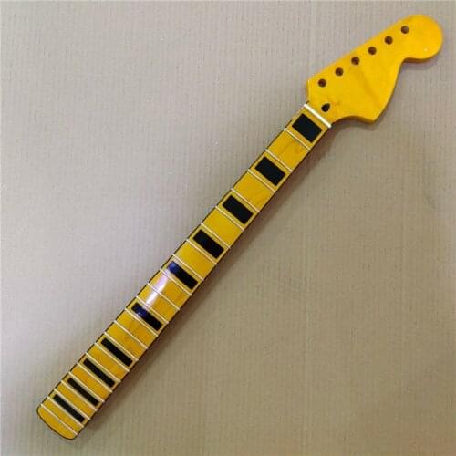 Maple 22 frets electric guitar Neck maple Fingerboard big head yellow guitar neck Replacement