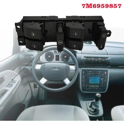 Electric POWER MASTER WINDOW Control SWITCH Button OE: 7M6959857, 7M6 959 857 For Volkswagen VW SHARAN SEAT ALHAMBRA FORD GALAXY