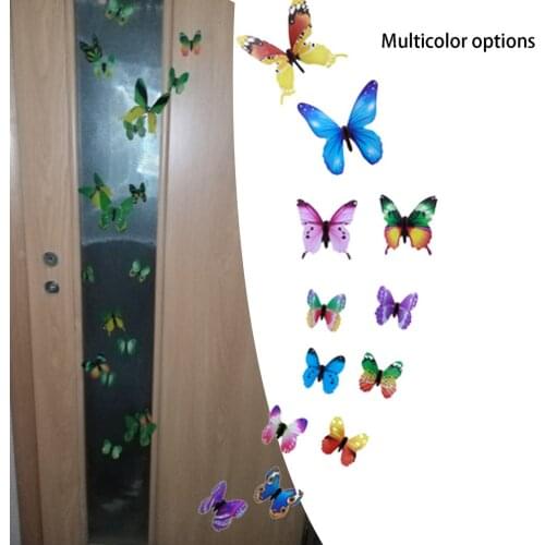 12pcs Luminous Butterfly Decal Art Wall Stickers Room Magnetic Home Decor Butterflies Glowing Stickers Stars Shine In The Dark