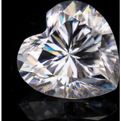 Heart-shaped Moissanite Loose Stone Ultra-white D Color 1ct(6.5mm) DIY Material Diamond Beads With Certificate