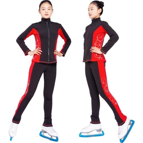 Girls' figure skating clothes four seasons hot drilling thin velvet summer childrens skating training pants performance clothes