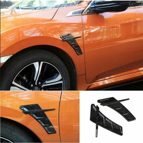 Fit For 2016-2021 Honda Civic ABS Carbon Fiber Fender Side Air Outlet Cover Trim