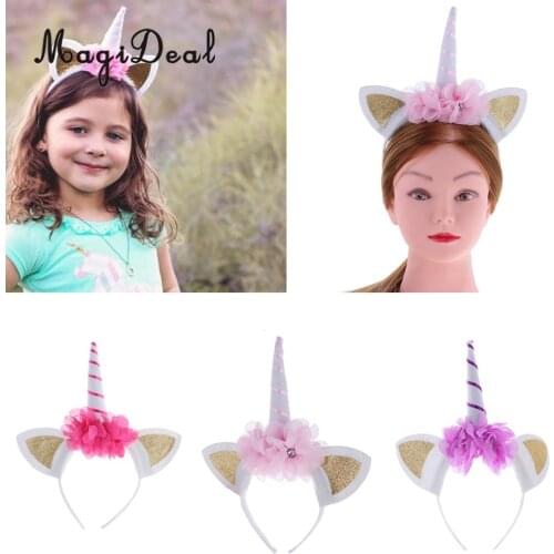 MagiDeal Unicorn Horn Headband Fancy Dress Costume Adults Hen Halloween Party Props Supplier