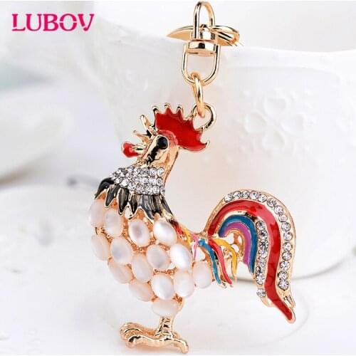 Cock Luxury Keychain Key Chain & Key Ring Holder Keyring Porte clef Gift 2018 Fashion Men Women Souvenirs Bag Pendant Car