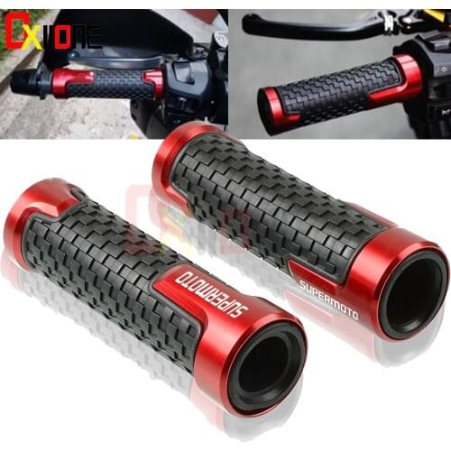 Universal 22mm Motorcycle Handlebar Grip Non Slip Rubber Handle Bar Grips For 640 LC4 Supermoto 2003-2006 690 SUPERMOTO / R