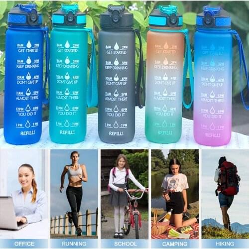 High Quality Water Bottle 1000ML Tour Outdoor Sport Leak Proof Seal School Water Bottles for Kids Tritan Drinkware BPA Free
