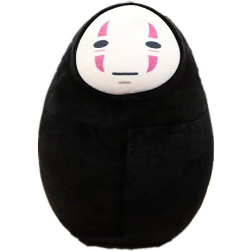 Funny Spirited Away Faceless Man No Face Plush Toys No Face Ghost Kaonashi Stuffed U Shape Pillow Creative Gift for Girls Kids