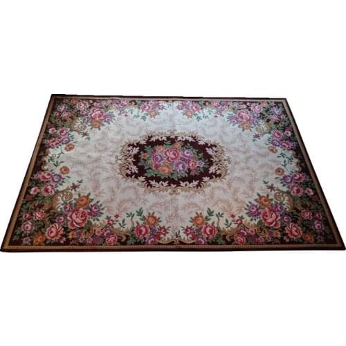 European-Style Jacquard Fabric Floor Mat Door Mat Bedroom Living Room Entrance Non-Slip Floor Mat Door Mat for Permanent Pet