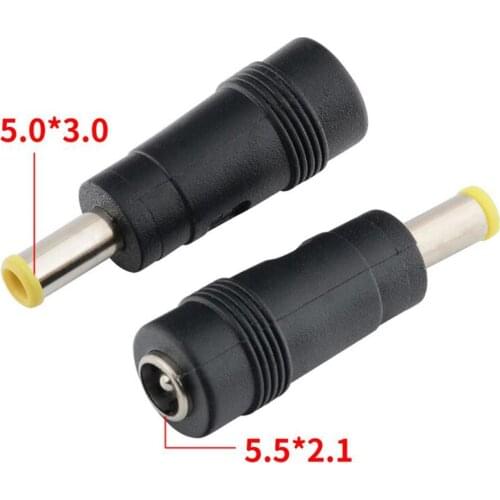 2Pcs/set 5.5x2.1mm Female to 5.5x3.0mm Male DC Power Connector Adapter Laptop