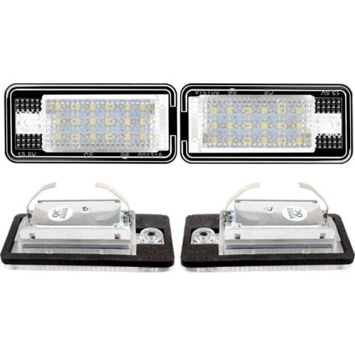 2Pcs Error Free LED Car License Number Plate Light Lamp For Audi A4 A5 A6 A3 S3 S4 S5 B6 B7 S6 A8 S8 Q7 RS4 RS6 Auto Accessories