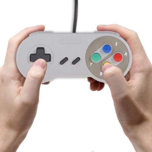 New Hot 2 PCS Super Game Controller SNES USB Classic Gamepad for PC MAC Games P4PM