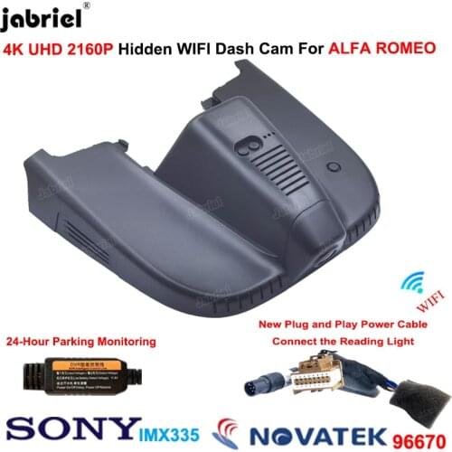 4K New Wifi Car Dvr Dashcam Camera For ALFA ROMEO Giulia Quadrifoglio GTA Veloce for ALFA ROMEO Stelvio Quadrifoglio 2016-2021