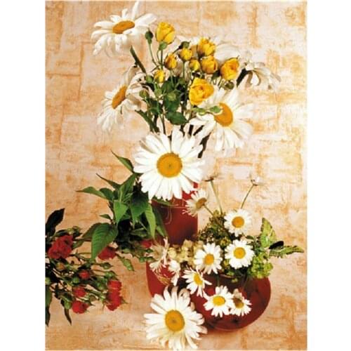 DIY 5D diamond painting cross-stitch White flower Square diamond mosaic painting rhinestones diamond embroidery flower picture