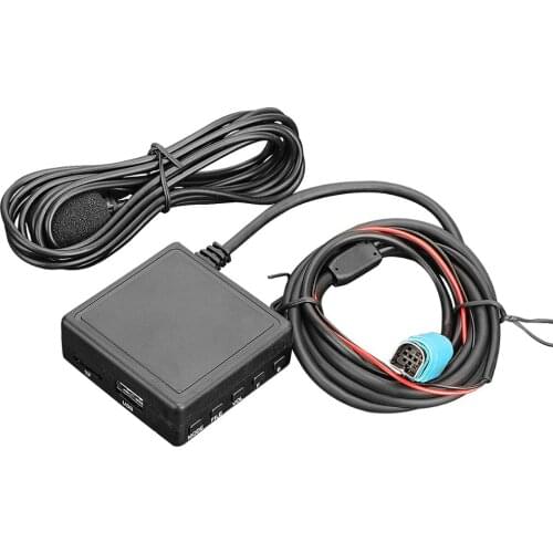 Car Radio Bluetooth 5.0 Micphone Handsfree Wireless Audio AUX-IN USB Wiring Stereo Adapter for Alpine KCE-236B